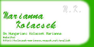 marianna kolacsek business card